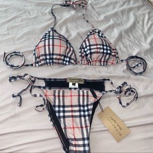 plaid burberry bikini